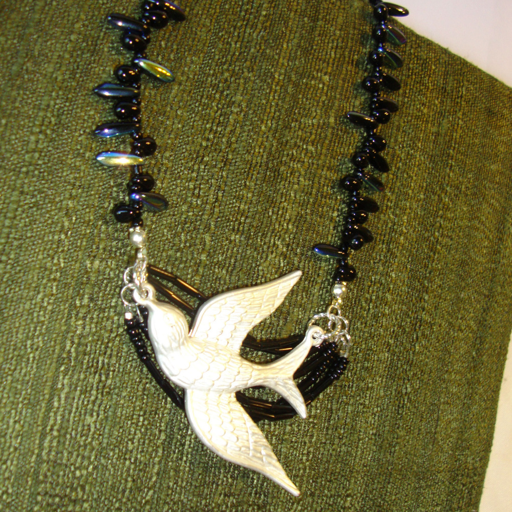 Handcrafted Sparrow Statement Necklace NEW